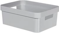 Curver 3253924751054 Infinity Aufbewahrungsbox 11 L, Plastik, grau, 35,6 x 26,6 x