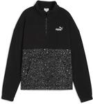Puma M&auml;dchen Graphic Animal Relaxed Half-Zip Crew Sweatshirt, Puma Schwarz, XL EU