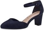 Tamaris Damen Pumps 1-24412-41-805 Marineblau Gr. 36 | Schlie&szlig;e, Blockabsatz...