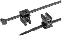 HellermannTyton 156-00948 T50ROSEC4A-PA66W-BK (100) Kabelbinder mit Clip, 200 mm, 4,6