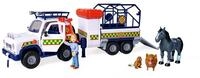 Simba Feuerwehrmann Sam Tierrettung mit Anh&auml;nger, Anh&auml;nger aufklappbar zur...