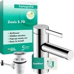 hansgrohe Zesis S - Waschtischarmatur mit Zugstangen-Ablauf, energiesparend