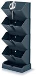 Macetero Vertical Prosperplast Mini Cascade de plastico en Color Antracita 19,5