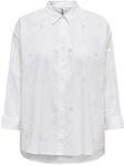 ONLY Damen Onlnew Lina Grace Ls Emb Shirt Noos WVN Knopfverschluss Box Fit Hemd Mit