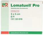 LOMATUELL, Pro 5 x 5 cm steril 200 g, Weiss, 8 st&uuml;ck, 8 St