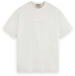 Scotch & Soda Herren T-Shirt Core - Logo Front Chest T-Shirt, Off White,XL