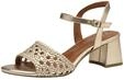 MARCO TOZZI Damen Sandalen mit Absatz Elegant mit Lochmuster, Gold (Gold), 40 EU