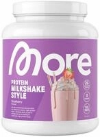 MORE Protein, Strawberry Milkshake, 600 g | Mix aus Whey Konzentrat und Casein ideal