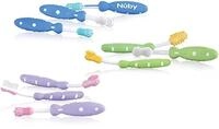 Nuby ID754 - Zahnputztrainer Set 3er, Farbe nicht frei w&auml;hlbar