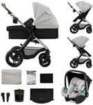 Kinderkraft MOOV 2 XL AIR Kinderwagen 3 in 1 Kinderwagenset bis 27 kg mit Kindersitz
