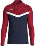 JAKO Ziptop Herren und Damen Iconic Gr. M Marine/Chilirot - Atmungsaktives Unisex