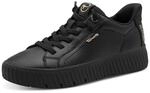 Tamaris Damen Wide FIT Damen Step IN Leder Sneaker flach zum Schlupfen, schwarz