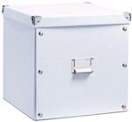 Zeller 17620 Aufbewahrungsbox, Pappe wei&szlig; 33,5 x 33 x 32 cm