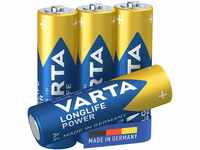 VARTA Batterien AA, 4 Stück, Longlife Power, Alkaline, 1,5V, ideal für...