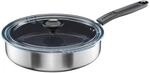 Fiskars Sautierpfanne mit Deckel, &Oslash; 26 cm, Beschichtete Pfanne, F&uuml;r alle Kochfelder