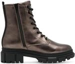 s.Oliver Damen Stiefeletten ohne Absatz zum Schn&uuml;ren Vegan, Silber (Pewter), 37 EU