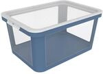 Rotho Albris Aufbewahrungsbox mit Deckel 45 L stapelbar Blau/Transparent