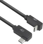 ACT USB C Winkel Kabel 0.5m, PD 60W USB C Winkelstecker 90 Grad, links/rechts nach