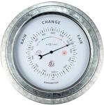 NeXtime Barometer au&szlig;en - &Oslash;22CM - Metall - Verzinkt &bdquo;Orchidee