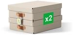 Leitz Puro Flache Aufbewahrungsbox mit Deckel, Medium, 2er-Set, Box 8 L,...