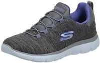 Skechers Damen Summits Quick Getaway Turnschuhe, Charcoal Mesh/Purple Trim, 42 EU