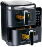 alpina Double Airfryer XXL - Hei&szlig;luftfritteuse 11L - Air Fryer mit 2 Kammern - Duo