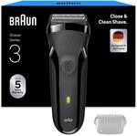 Braun Rasierer Herren Elektrisch Series 3, Rasierapparat, 300s, Grau