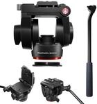 Manfrotto 500X Fluid‑Videokopf f&uuml;r Spiegellose Kameras, 5 Kg Traglast, Flachbasis,