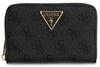 GUESS Damen Zip-Around Geldb&ouml;rse Laurel Ii SLG Med Zip Around Anthrazitschwarz