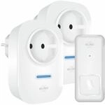 ELRO DB4000 Drahtloses Kinetic T&uuml;rklingel-Set - mit 2x Steckempf&auml;nger mit Steckdose
