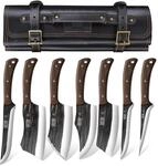 HOSHANHO Metzgermesser Set, Metzger K&uuml;chenmesser Set mit Messertasche 