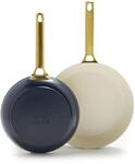 GreenPan Reserve Bratpfannen-Set 20/26 cm, Oxford Blue | Keramik-Antihaft,