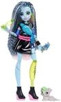 Monster High-Puppe, Frankie Stein in bauchfreiem Pullover und schwarzem...
