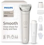 Philips Lady Shaver Series 8000 - kabelloser elektrischer Rasierer, nass und trocken,