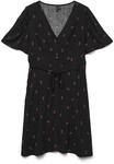 VERO MODA Damen Viskose Mini-Kurzarmkleid VMAlba mit Kirschen 10292845 Black Cherries