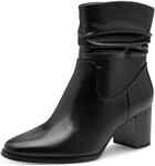 MARCO TOZZI Damen Stiefeletten mit Absatz Vegan mit Rei&szlig;verschluss, Schwarz (Black),