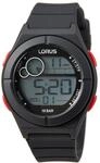 LORUS Jungen Digital Quarz Uhr mit Silikon Armband,Schwarz