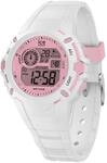 ICE-WATCH - Ice Digit Explorer White pink - Wei&szlig;e M&auml;dchenuhr mit Silikonarmband -