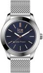 Ice-Watch - ICE steel Silver dark blue - Silbergraue Herrenuhr mit Metallarmband -