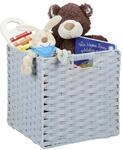 Relaxdays Aufbewahrungskorb, quadratischer PP-Korb f&uuml;r Bad u. Kinderzimmer,