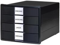 HAN Schubladenbox, Schwarz, 4 Schubladen, 10128-13