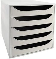 Exacompta 229606D Ablagebox Office mit 5 Schubladen f&uuml;r DIN A4+ Dokumente....