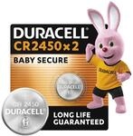 Duracell CR2450 Knopfzellen (2 St&uuml;ck), CR 2450 Lithium-Knopfzellen 3 V