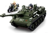 Sluban SL95558, WWII - Alliierter Jagdpanzer(335 Teile)[M38-B0687], Spielset,