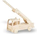 Pebaro 851/2 Holzbausatz Feuerwehrauto, 3D Puzzle Auto, Modellbausatz, Basteln...