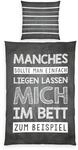 Herding Spr&uuml;che Bettw&auml;sche-Set, Wendemotiv, Kopfkissenbezug 80 x 80 cm,...