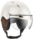 CASR Fahrradhelm mit Visier, elfenbeinfarben, Gr&ouml;&szlig;e L