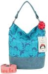 Fritzi x Frida Kahlo Izzy07 Limited Canvas Hobo Bag Frida Heads Damen...