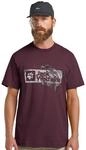 Jack Wolfskin Herren Brand T M T-Shirt, Wood Amaranth, XXL