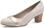 Jana Damen Pumps mit Glitzerdetails Vegan, Mehrfarbig (Beige/Gold), 37 EU